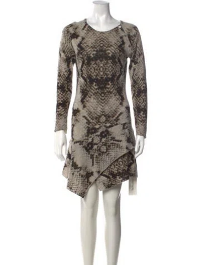 Pre-owned Zadig & Voltaire Cashmere Mini Dress In Grey
