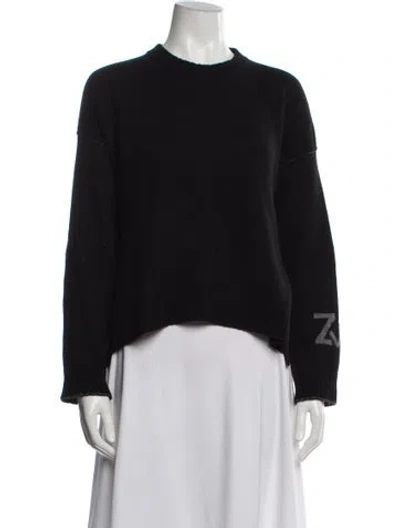 Pre-owned Zadig & Voltaire Cashmere Mock Neck Sweater In Black