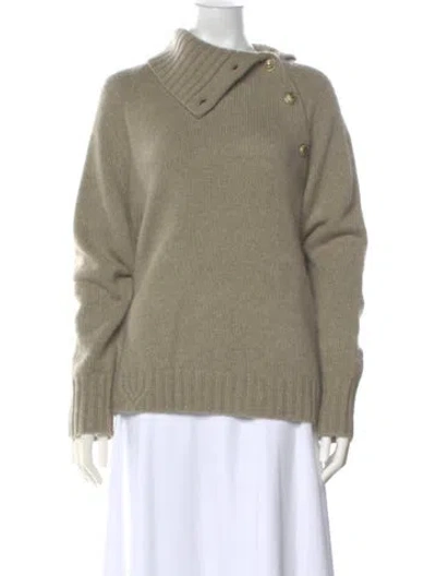 Pre-owned Zadig & Voltaire Cashmere Mock Neck Sweater In Neutral