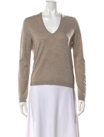 Pre-owned Zadig & Voltaire Cashmere Mock Neck Sweater In Neutral