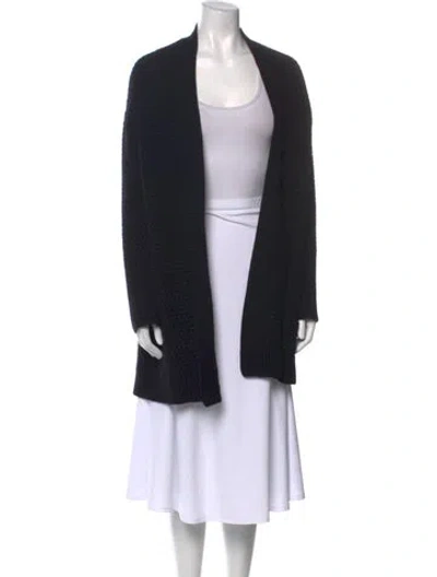 Pre-owned Zadig & Voltaire Cashmere Open Front Sweater In Black