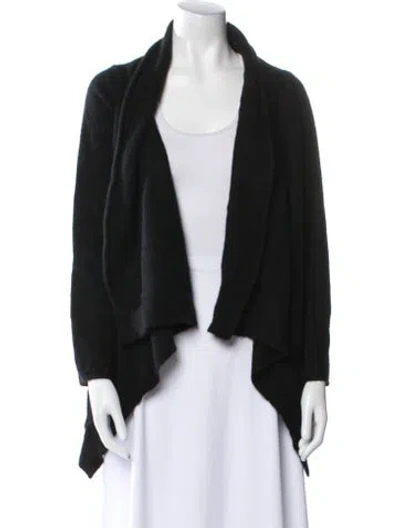 Pre-owned Zadig & Voltaire Cashmere Open Front Sweater In Black