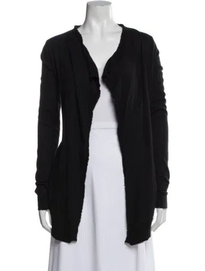 Pre-owned Zadig & Voltaire Cashmere Open Front Sweater In Black