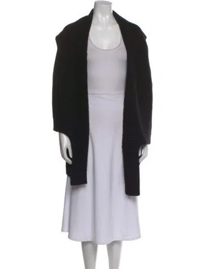 Pre-owned Zadig & Voltaire Cashmere Open Front Sweater In Black