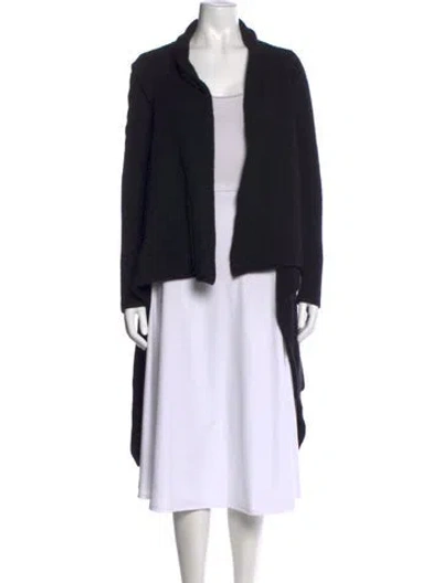 Pre-owned Zadig & Voltaire Cashmere Open Front Sweater In Black