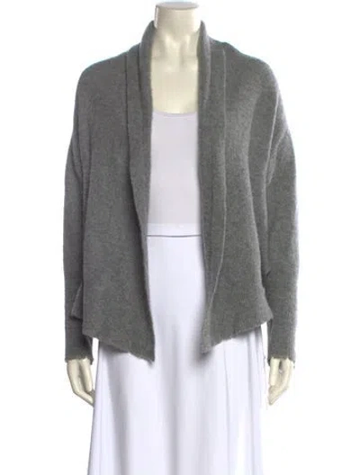 Pre-owned Zadig & Voltaire Cashmere Open Front Sweater In Gray