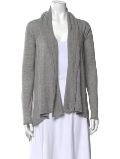 Pre-owned Zadig & Voltaire Cashmere Open Front Sweater In Gray