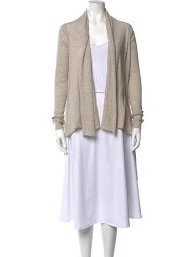 Pre-owned Zadig & Voltaire Cashmere Open Front Sweater In Neutral