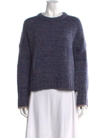 Pre-owned Zadig & Voltaire Cashmere Patterned Sweater In Blue