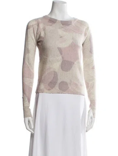 Pre-owned Zadig & Voltaire Cashmere Patterned Top In Neutral