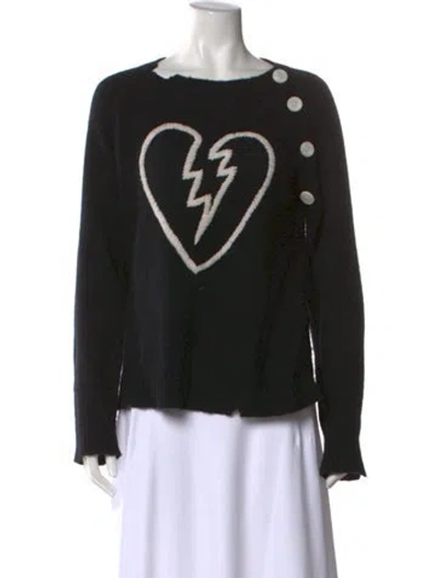 Pre-owned Zadig & Voltaire Cashmere Printed Sweater In Black