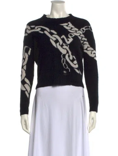 Pre-owned Zadig & Voltaire Cashmere Printed Sweater In Black