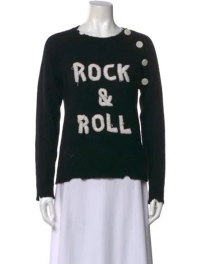 Pre-owned Zadig & Voltaire Cashmere Printed Sweater In Black