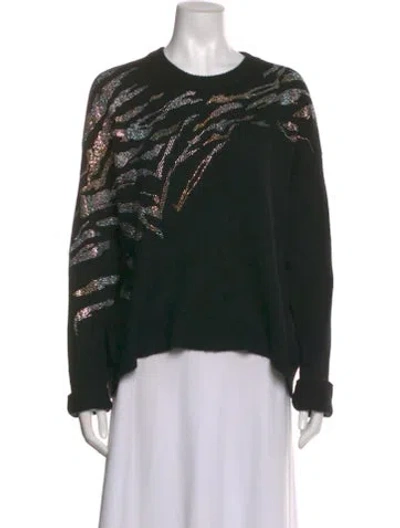 Pre-owned Zadig & Voltaire Cashmere Printed Sweater In Black