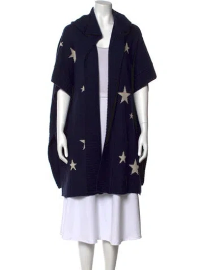 Pre-owned Zadig & Voltaire Cashmere Printed Sweater In Blue