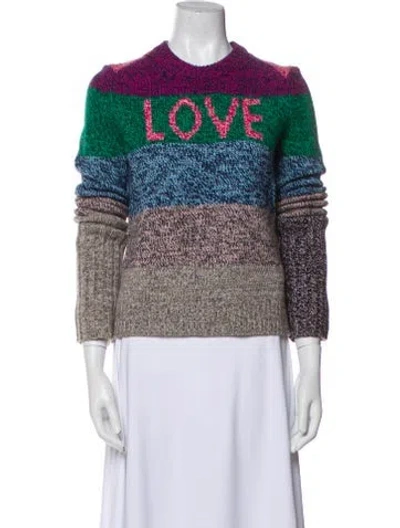 Pre-owned Zadig & Voltaire Cashmere Printed Sweater In Blue