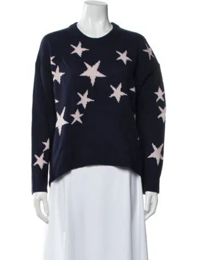 Pre-owned Zadig & Voltaire Cashmere Printed Sweater In Blue