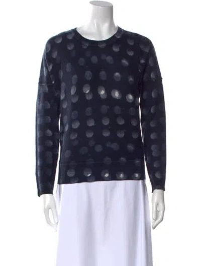 Pre-owned Zadig & Voltaire Cashmere Printed Sweater In Blue