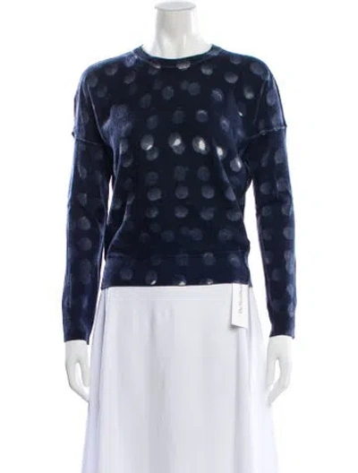 Pre-owned Zadig & Voltaire Cashmere Printed Sweater In Blue