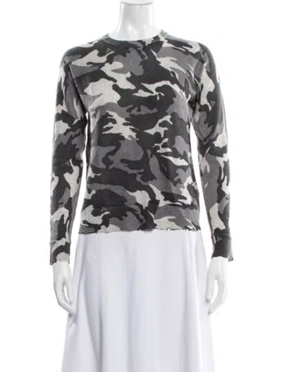 Pre-owned Zadig & Voltaire Cashmere Printed Sweater In Gray