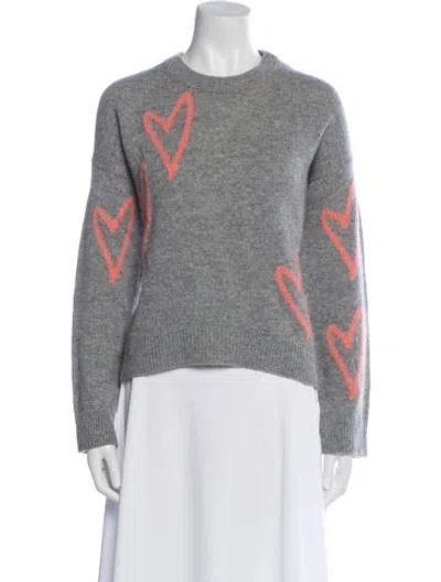 Pre-owned Zadig & Voltaire Cashmere Printed Sweater In Gray