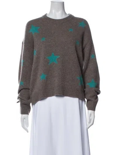 Pre-owned Zadig & Voltaire Cashmere Printed Sweater In Gray