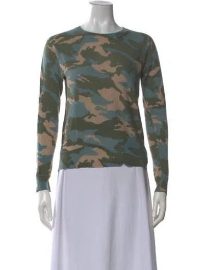 Pre-owned Zadig & Voltaire Cashmere Printed Sweater In Green