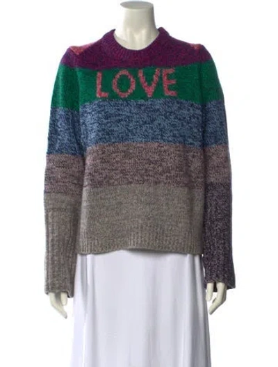 Pre-owned Zadig & Voltaire Cashmere Printed Sweater In Grey