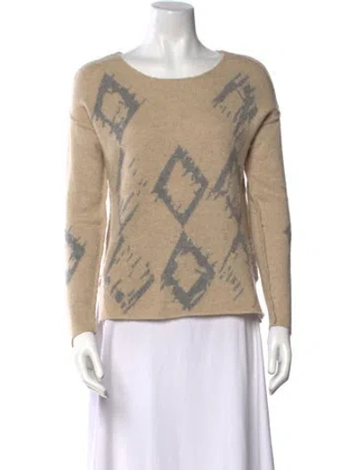 Pre-owned Zadig & Voltaire Cashmere Printed Sweater In Neutral