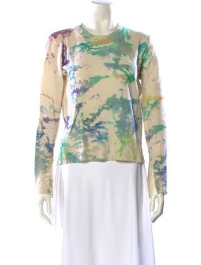 Pre-owned Zadig & Voltaire Cashmere Printed Sweater In Neutral