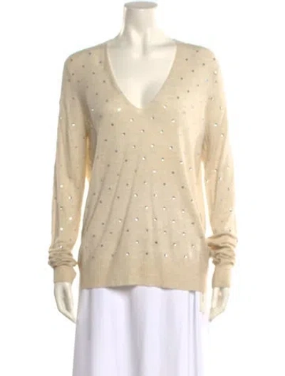 Pre-owned Zadig & Voltaire Cashmere Printed Sweater In Neutral