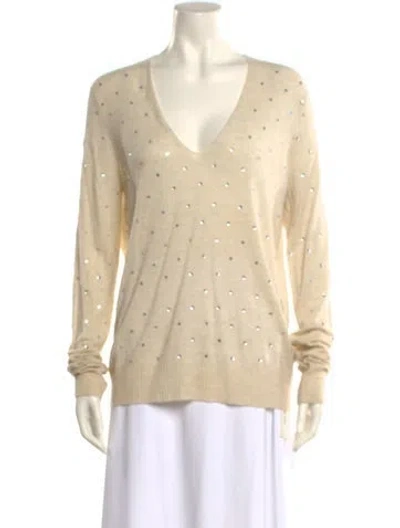 Pre-owned Zadig & Voltaire Cashmere Printed Sweater In Neutral