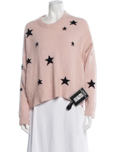 Pre-owned Zadig & Voltaire Cashmere Printed Sweater W/ Tags In Pink