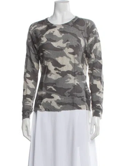 Pre-owned Zadig & Voltaire Cashmere Printed Sweater In White