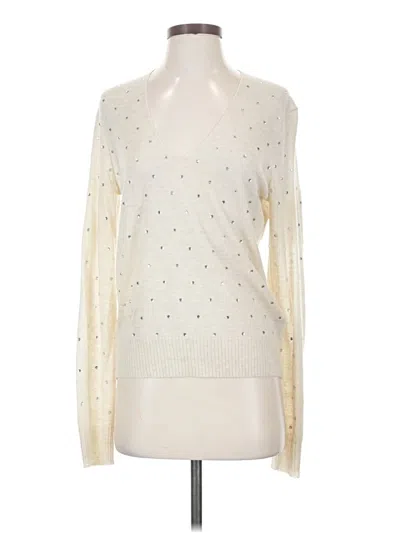 Pre-owned Zadig & Voltaire Cashmere Pullover Sweater In White