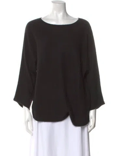 Pre-owned Zadig & Voltaire Cashmere Scoop Neck Sweater In Black