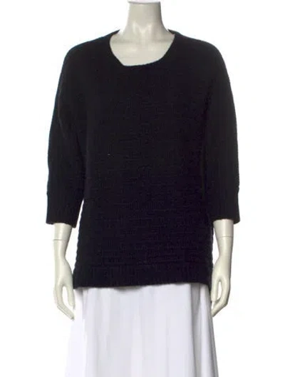 Pre-owned Zadig & Voltaire Cashmere Scoop Neck Sweater In Black