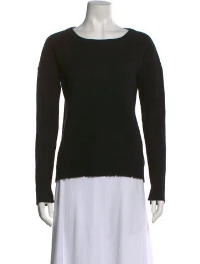 Pre-owned Zadig & Voltaire Cashmere Scoop Neck Sweater In Black