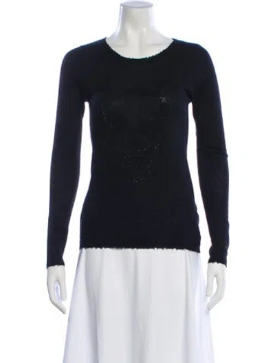 Pre-owned Zadig & Voltaire Cashmere Scoop Neck Sweater In Black