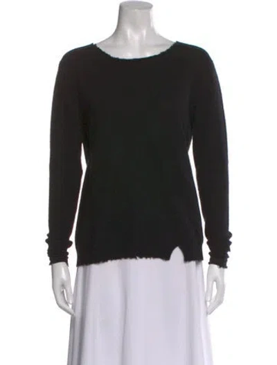 Pre-owned Zadig & Voltaire Cashmere Scoop Neck Sweater In Black