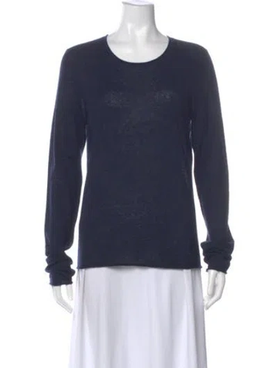 Pre-owned Zadig & Voltaire Cashmere Scoop Neck Sweater In Blue