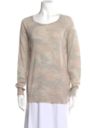 Pre-owned Zadig & Voltaire Cashmere Scoop Neck Sweater In Gray