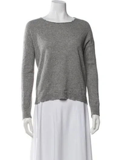 Pre-owned Zadig & Voltaire Cashmere Scoop Neck Sweater In Gray
