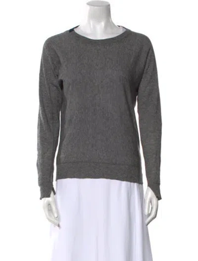 Pre-owned Zadig & Voltaire Cashmere Scoop Neck Sweater In Gray