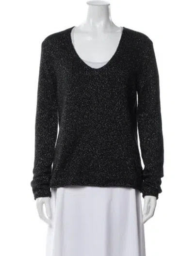 Pre-owned Zadig & Voltaire Cashmere Scoop Neck Sweater In Gray