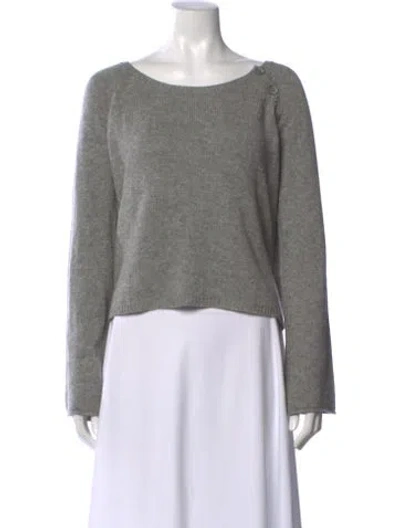 Pre-owned Zadig & Voltaire Cashmere Scoop Neck Sweater In Gray