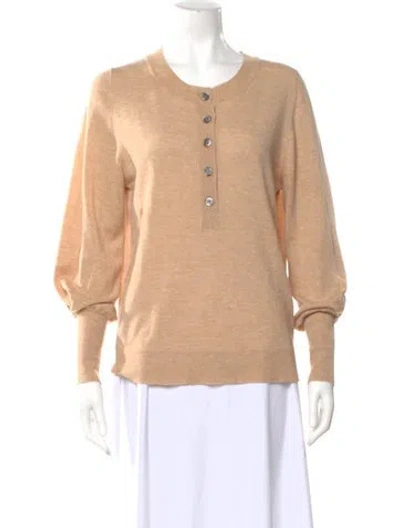 Pre-owned Zadig & Voltaire Cashmere Scoop Neck Sweater In Neutral