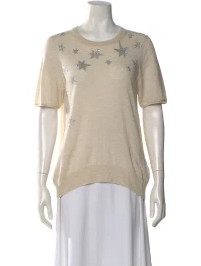 Pre-owned Zadig & Voltaire Cashmere Scoop Neck Sweater In Neutral