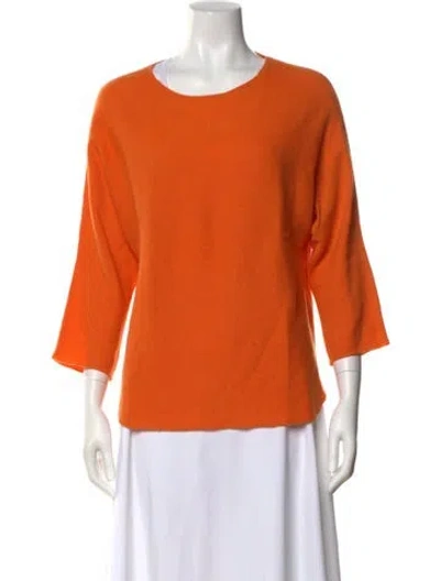Pre-owned Zadig & Voltaire Cashmere Scoop Neck Sweater In Orange