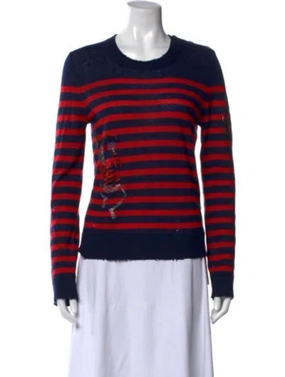 Pre-owned Zadig & Voltaire Cashmere Striped Sweater In Multi